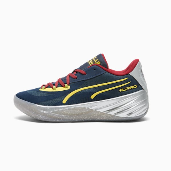Tenis de basquetbol All-Pro NITRO 2 Crowd Craze, Club Navy-Intense Red-Golden Fog-Yellow Blaze-Silver Mist, extralarge