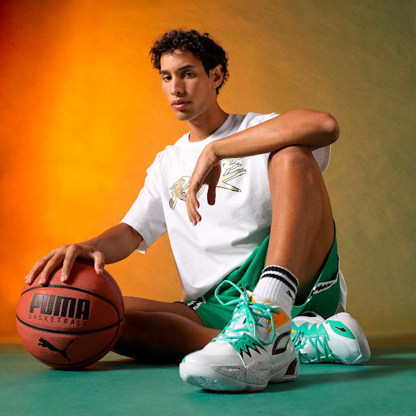 Genetics Speckle Basketball Shoes, PUMA Black-Silver Mist-Jade Frost, extralarge-IND