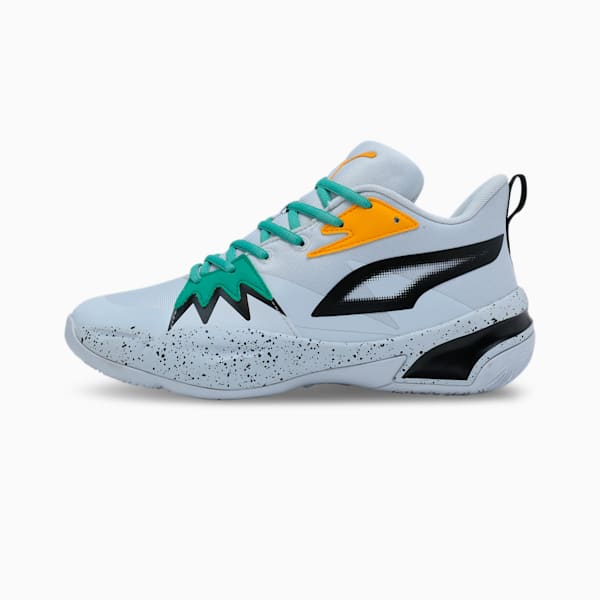 Genetics Speckle Unisex Basketball Shoes, PUMA Black-Silver Mist-Jade Frost, extralarge-IND