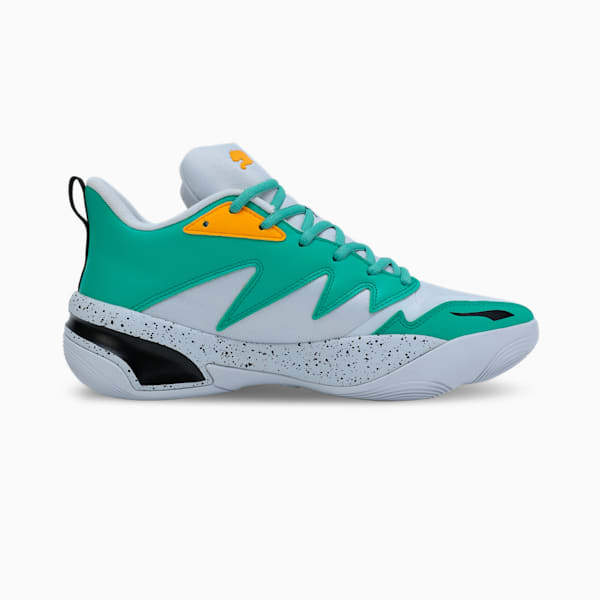 Genetics Speckle Unisex Basketball Shoes, PUMA Black-Silver Mist-Jade Frost, extralarge-IND