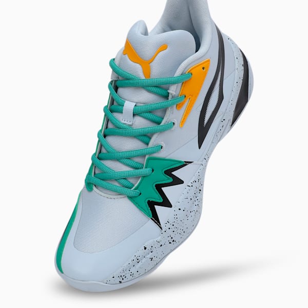 Genetics Speckle Unisex Basketball Shoes, PUMA Black-Silver Mist-Jade Frost, extralarge-IND