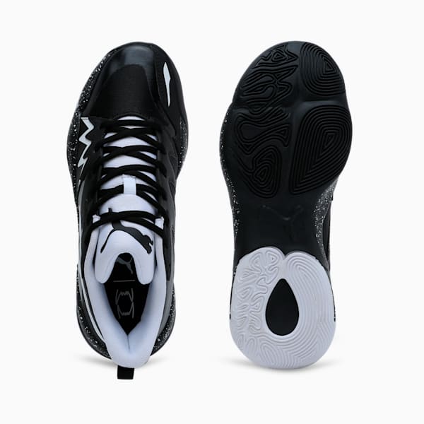 Genetics Speckle Basketball Shoes, PUMA Black-PUMA White, extralarge-IND