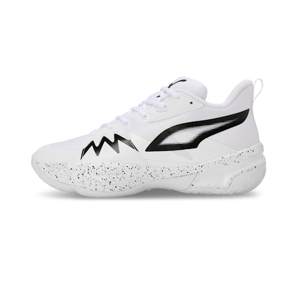 Genetics Speckle Unisex Basketball Shoes, PUMA White, extralarge-IND