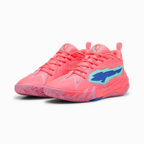 Tenis de basquetbol Scoot Zeros, Sunset Glow-Electric Peppermint, extralarge