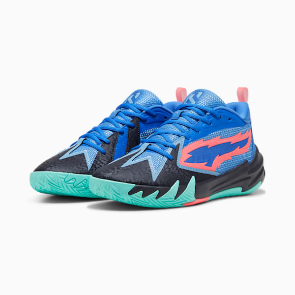 Scoot Zeros Men's Basketball Shoes, Bluemazing-Electric Peppermint, extralarge
