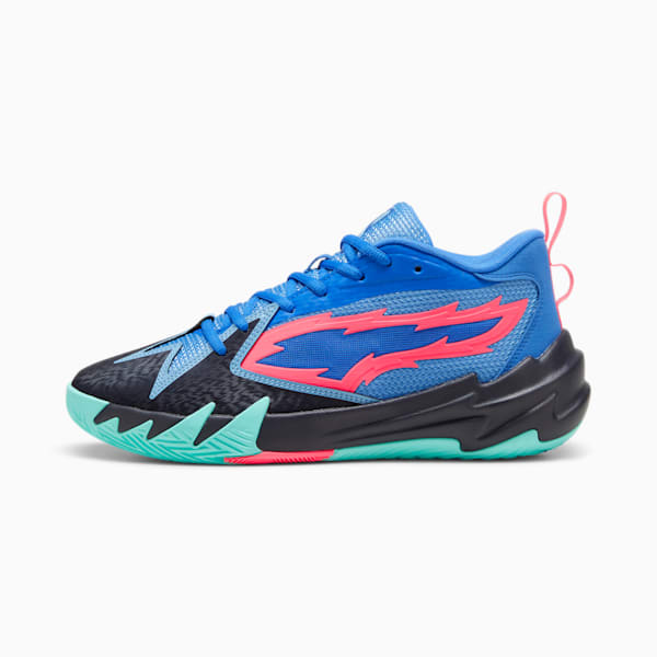Scoot Zeros Men's Basketball Shoes, Bluemazing-Electric Peppermint, extralarge