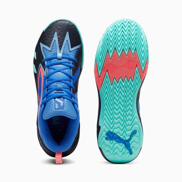 Scoot Zeros Men's Basketball Shoes, Bluemazing-Electric Peppermint, extralarge