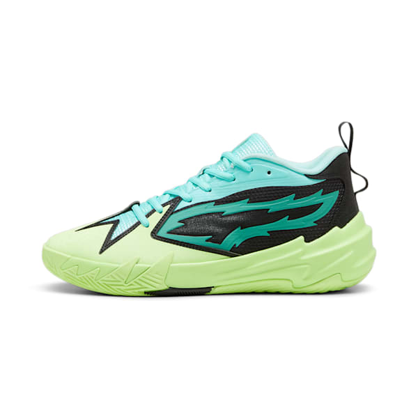 Scoot Zeros Big Kids' Basketball Shoes, Fizzy Apple-Electric Peppermint, extralarge