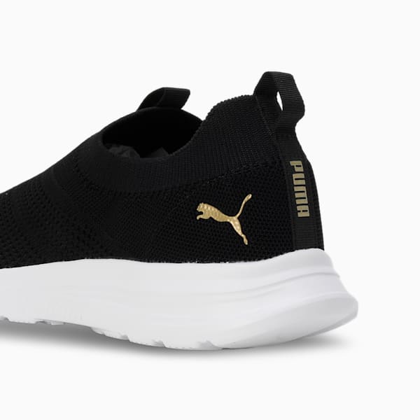 Cirque Women's Slip-On Shoes, PUMA Black-Metallic Gold, extralarge-IND