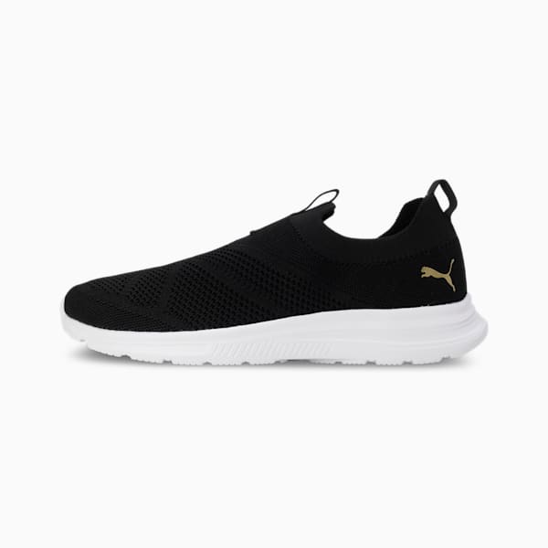 Cirque Women's Slip-On Shoes, PUMA Black-Metallic Gold, extralarge-IND