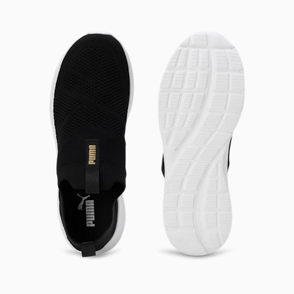 Cirque Women's Slip-On Shoes, PUMA Black-Metallic Gold, extralarge-IND