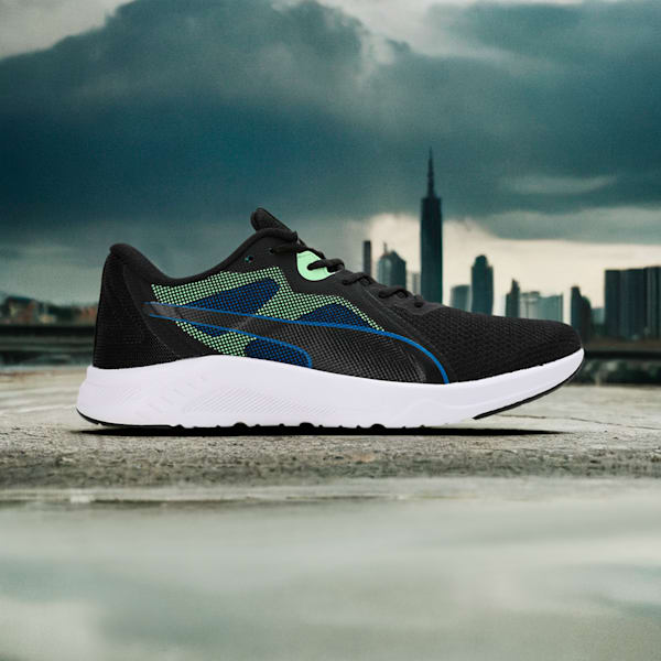Seriah Men's Running Shoes, PUMA Black-Spring Fern-Racing Blue, extralarge-IND