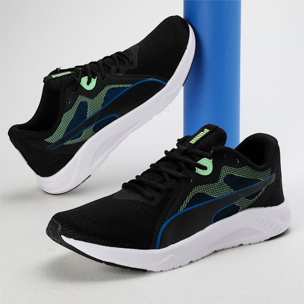 Seriah Men's Running Shoes, PUMA Black-Spring Fern-Racing Blue, extralarge-IND