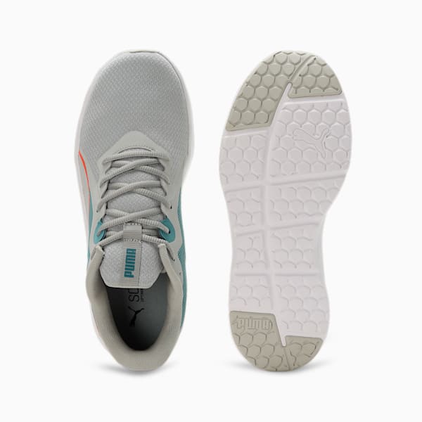 Seriah Men's Running Shoes, Ash Gray-Hot Heat-Bold Blue, extralarge-IND