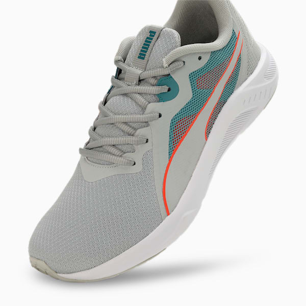 Seriah Men's Running Shoes, Ash Gray-Hot Heat-Bold Blue, extralarge-IND