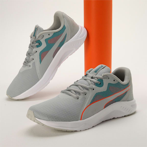 Seriah Men's Running Shoes, Ash Gray-Hot Heat-Bold Blue, extralarge-IND