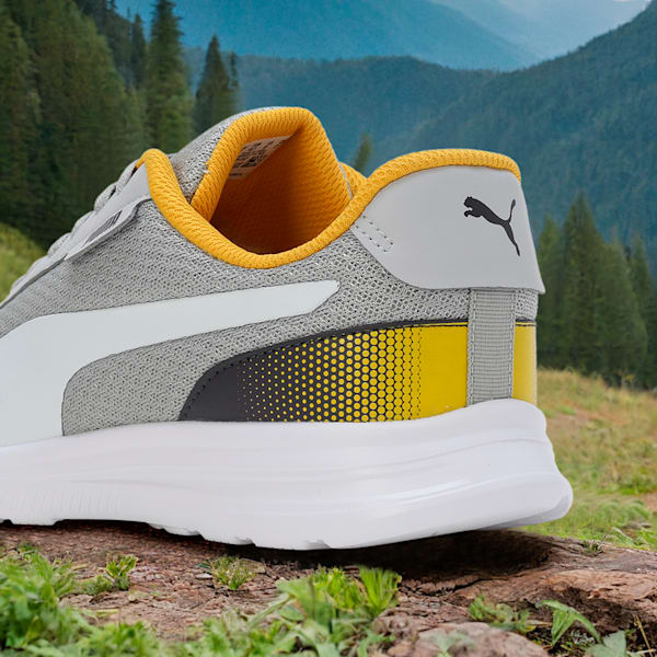 Razz Men's Running Shoes, Ash Gray-PUMA White-Yellow Sizzle, extralarge-IND