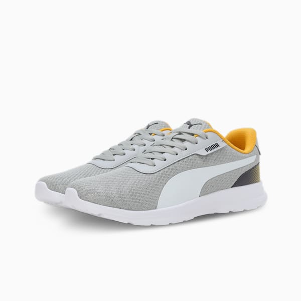 Razz Men's Running Shoes, Ash Gray-PUMA White-Yellow Sizzle, extralarge-IND