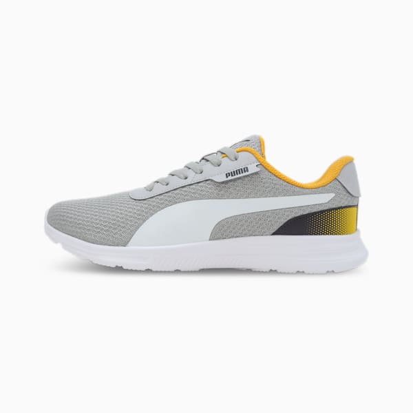 Razz Men's Running Shoes, Ash Gray-PUMA White-Yellow Sizzle, extralarge-IND