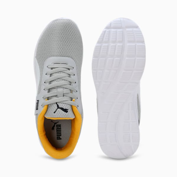 Razz Men's Running Shoes, Ash Gray-PUMA White-Yellow Sizzle, extralarge-IND