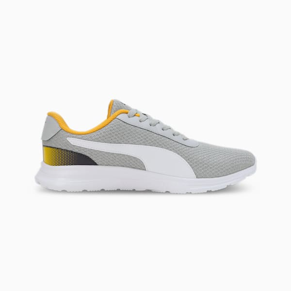 Razz Men's Running Shoes, Ash Gray-PUMA White-Yellow Sizzle, extralarge-IND