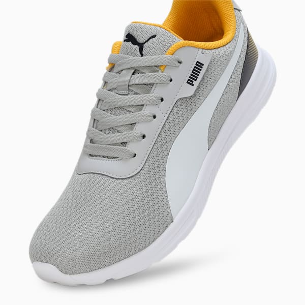 Razz Men's Running Shoes, Ash Gray-PUMA White-Yellow Sizzle, extralarge-IND