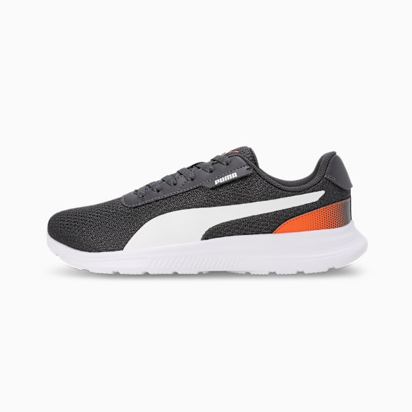 Razz Men's Running Shoes, Dark Coal-Maple Syrup-PUMA White, extralarge-IND