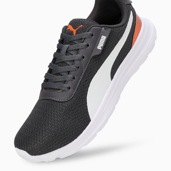 Razz Men's Running Shoes, Dark Coal-Maple Syrup-PUMA White, extralarge-IND