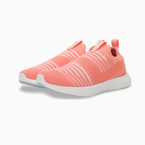 SOFTRIDE Posse Women's Slip-On Shoes, Peach Smoothie-PUMA White-Icy Blue, extralarge-IND