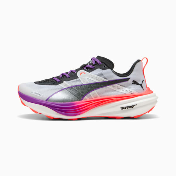 Tenis de running para mujer Elite Trail Deviate NITRO™, PUMA White-Glowing Red-Pure Magenta, extralarge