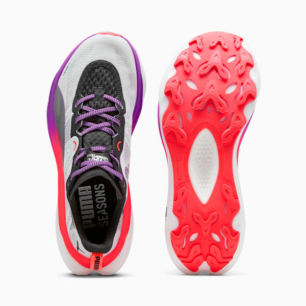Tenis de running para mujer Elite Trail Deviate NITRO™, PUMA White-Glowing Red-Pure Magenta, extralarge