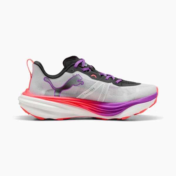 Tenis de running para mujer Elite Trail Deviate NITRO™, PUMA White-Glowing Red-Pure Magenta, extralarge