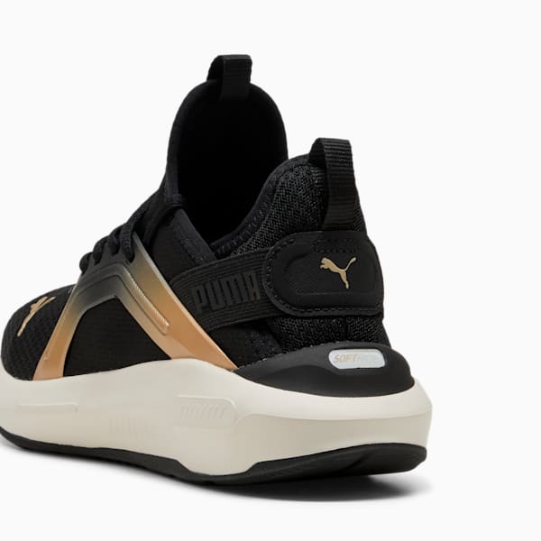 Tenis de running Softride Enzo 5 Metallic para mujer, PUMA Black-Warm White-PUMA Gold, extralarge