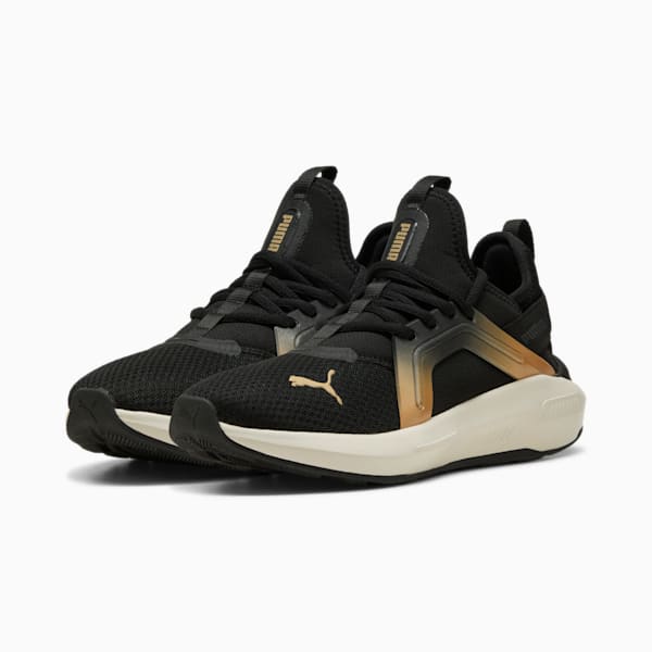 Tenis de running Softride Enzo 5 Metallic para mujer, PUMA Black-Warm White-PUMA Gold, extralarge