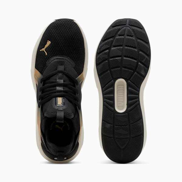 Tenis de running Softride Enzo 5 Metallic para mujer, PUMA Black-Warm White-PUMA Gold, extralarge