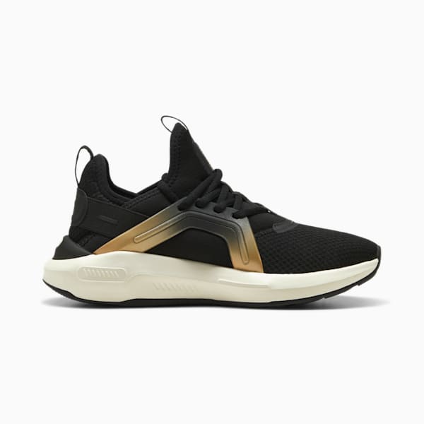 Tenis de running para mujer Metallic Softride Enzo 5, PUMA Black-Warm White-PUMA Gold, extralarge