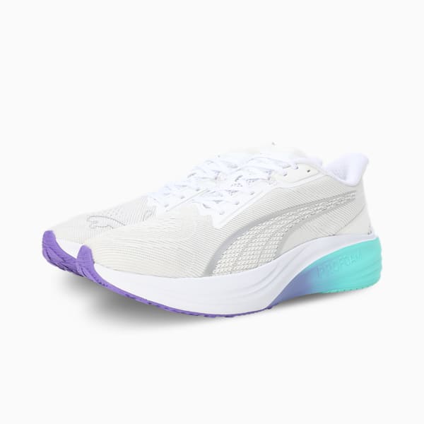 Darter Pro Fade Instant Cushioning Running Shoes, PUMA White-Electric Peppermint, extralarge-IND