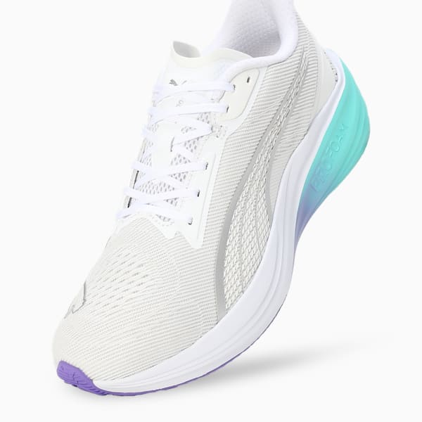 Darter Pro Fade Instant Cushioning Running Shoes, PUMA White-Electric Peppermint, extralarge-IND