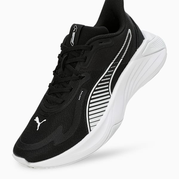 PWR Hybrid Women's Training Shoes, PUMA Black-PUMA White-Feather Gray, extralarge-IND