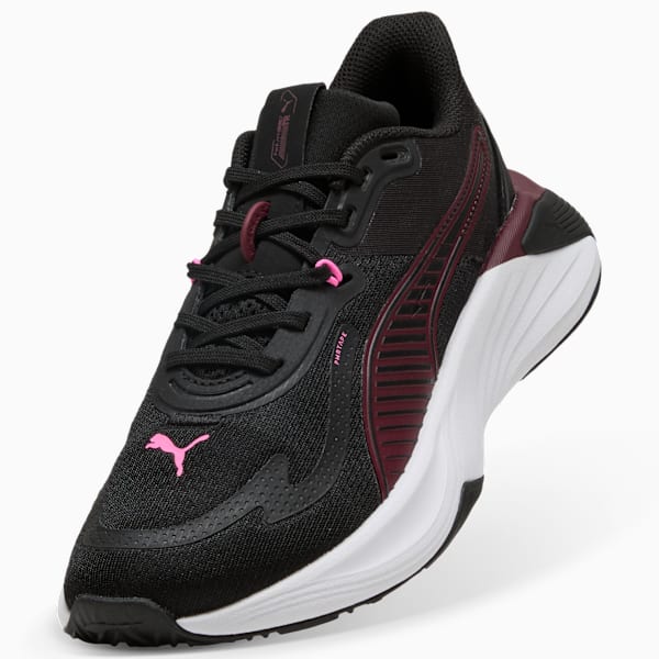 PWR Hybrid Training Shoes Women, PUMA Black-Ruby Shimmer-Pink Pixel, extralarge