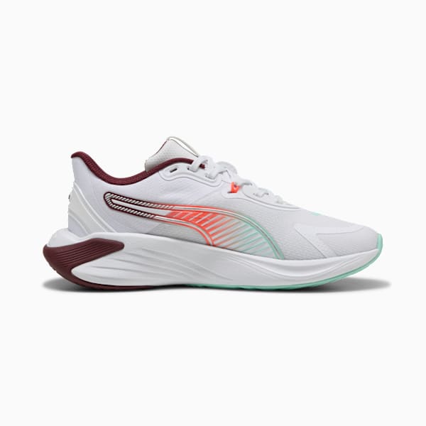 PWR Hybrid Training Shoes Women, PUMA White-Ruby Shimmer-Mint Melt-Glowing Red, extralarge