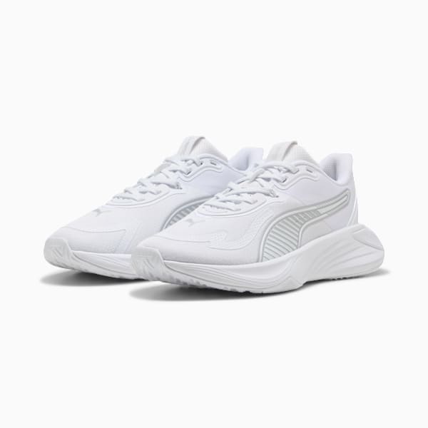 PWR Hybrid Training Shoes Women, PUMA White-PUMA Silver, extralarge-GBR