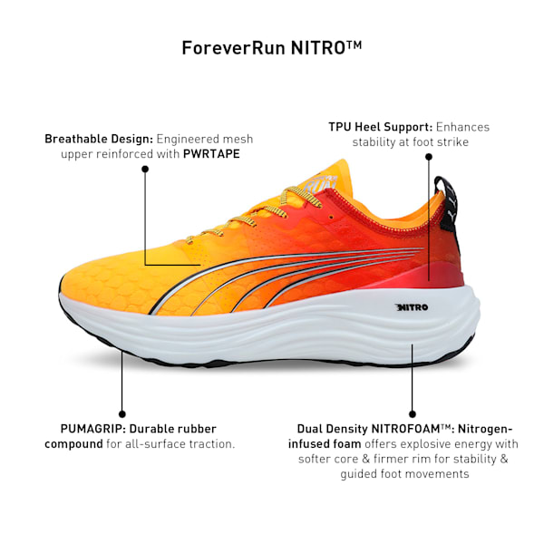 ForeverRun NITRO™ Men's Running Shoes, Sun Stream-Sunset Glow-PUMA White, extralarge-IND