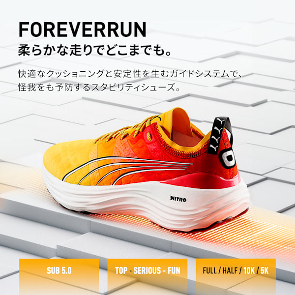 ウィメンズ フォーエバーラン ニトロ ランニングシューズ, Sun Stream-Sunset Glow-PUMA White, extralarge-JPN
