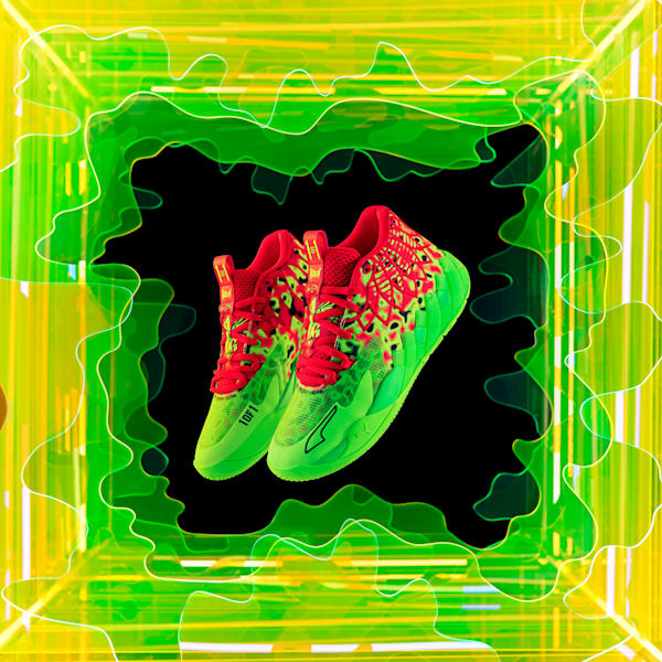 Chaussures de basketball PUMA x LAMELO BALL MB.01 Toxic Homme, Fluro Green Pes-PUMA Red, extralarge