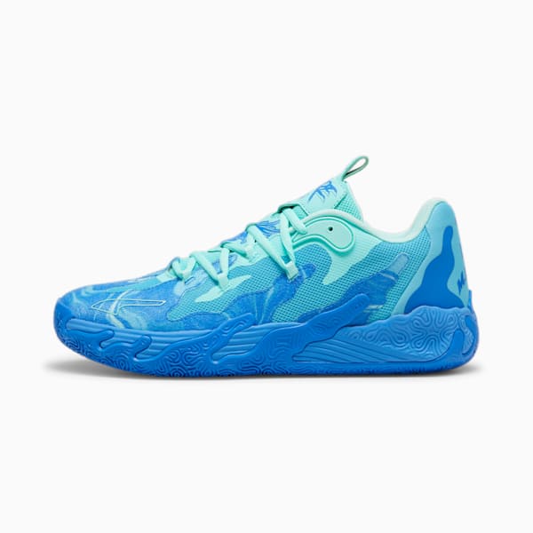PUMA x LAMELO BALL MB.03 Lo Team Men's Basketball Shoes, Hyperlink Blue-Bright Aqua-Electric Peppermint, extralarge