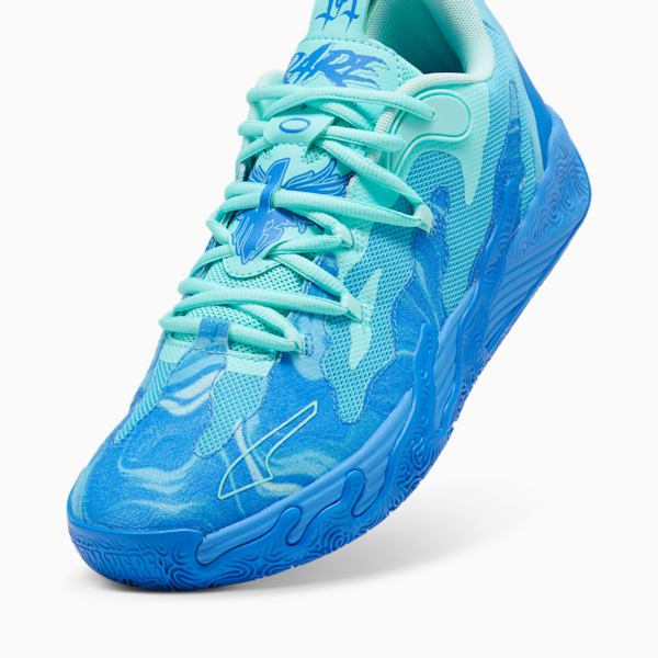 PUMA x LAMELO BALL MB.03 Lo Team Men's Basketball Shoes, Hyperlink Blue-Bright Aqua-Electric Peppermint, extralarge