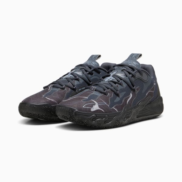 PUMA x LAMELO BALL MB.03 Lo Team Men's Basketball Shoes, PUMA Black-Strong Gray, extralarge