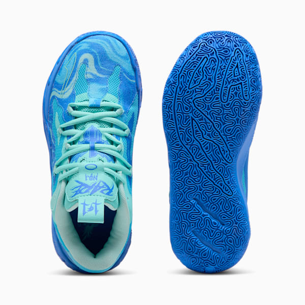 Chaussures de basketball PUMA x LAMELO BALL MB.03 Lo Team Enfant et adolescent, Hyperlink Blue-Bright Aqua-Electric Peppermint, extralarge