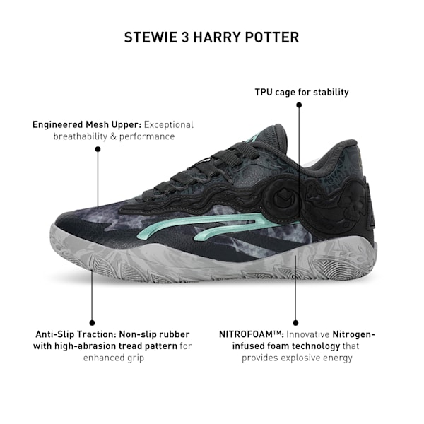 Stewie 3 Harry Potter™ Basketball Shoes, Shadow Gray-Smokey Gray, extralarge-IND